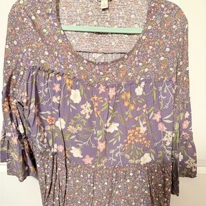 Cato Lavender Floral Blouse